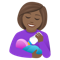 Woman Feeding Baby- Medium-Dark Skin Tone emoji on Emojione